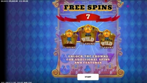 Tampilan visual mesin slot King of 7's dengan tema kerajaan dan simbol klasik
