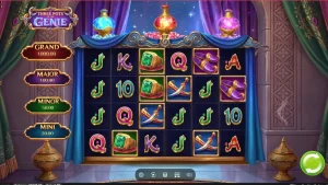 Tampilan visual slot Three Pots of the Genie dengan latar belakang Arabian Nights